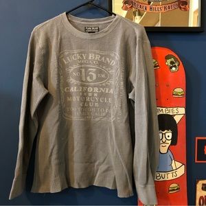 Lucky Brand Vintage Inspired Motorcycle Club Long Sleeve